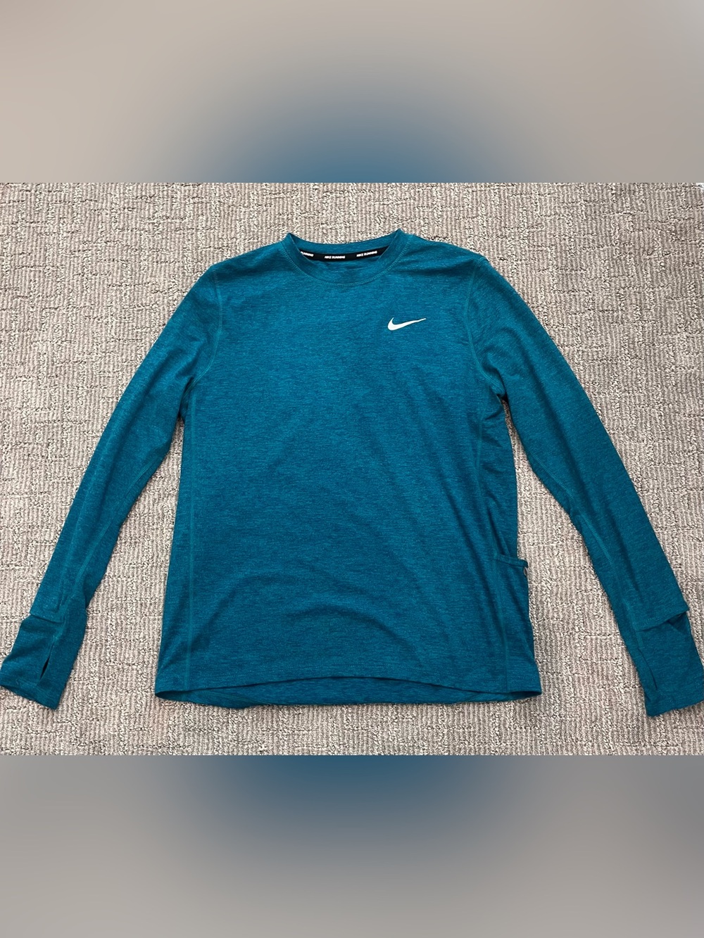 Nike Teal Crewneck Long Sleeve Athletic Shirt